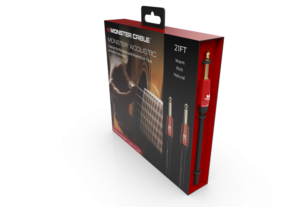 Monster® Prolink Acoustic Instrument Cable - Jack Mâle vers Jack Mâle 6,40m