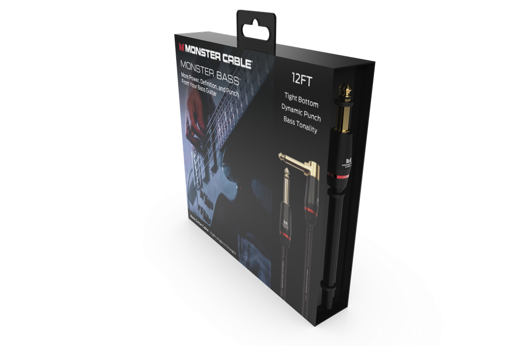 Monster® Prolink Monster Bass® Instrument Cable - Jack Mâle vers Jack Mâle Coudé 3,65m