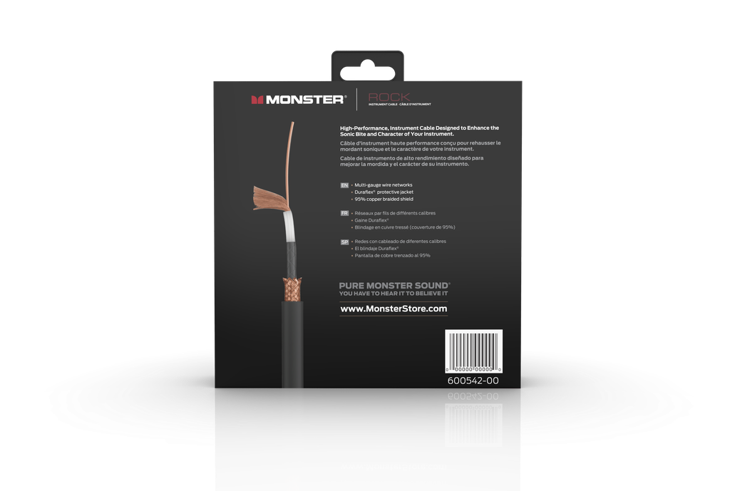 Monster® Prolink Rock Instrument Cable - Jack Mâle vers Jack Mâle 6,40m