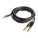 Monkey Banana Solid Link Cable - 2 x Jack 6,3mm mono / 3,5mm Jack stereo Longeur: 500 cm
