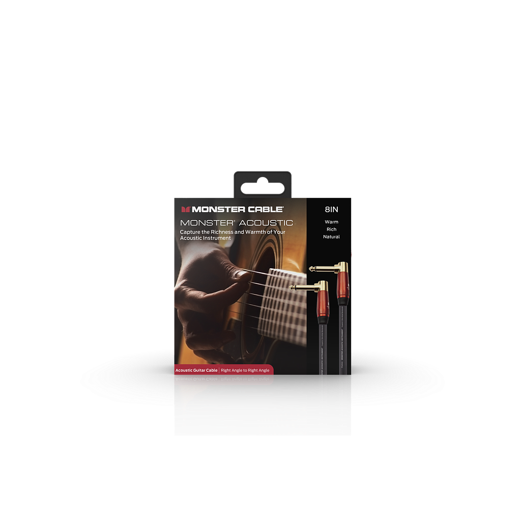 Monster® Prolink Monster Acoustic™ Instrument Cable - Jack Mâle Coudé vers Jack Mâle Coudé PATCH 0,2m