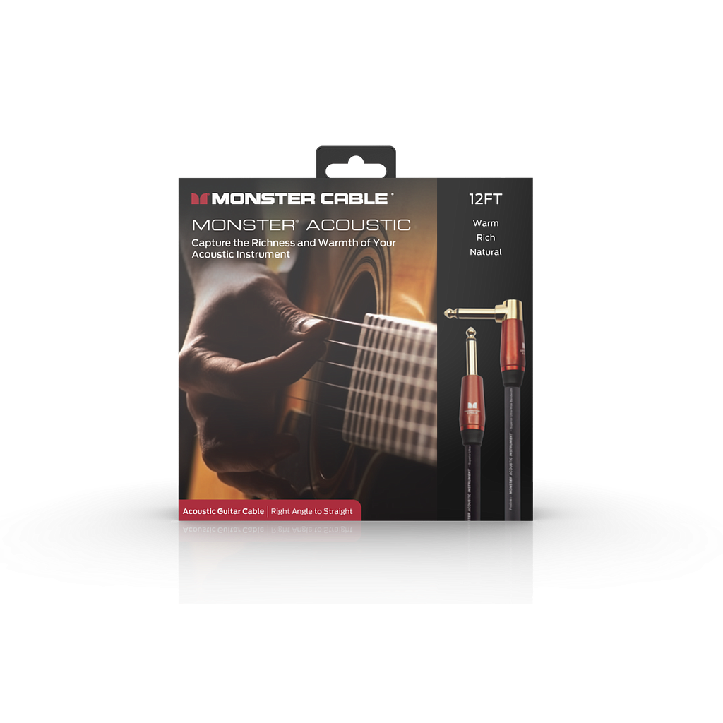 Monster® Prolink Acoustic Instrument Cable - Right Angle to Straight
