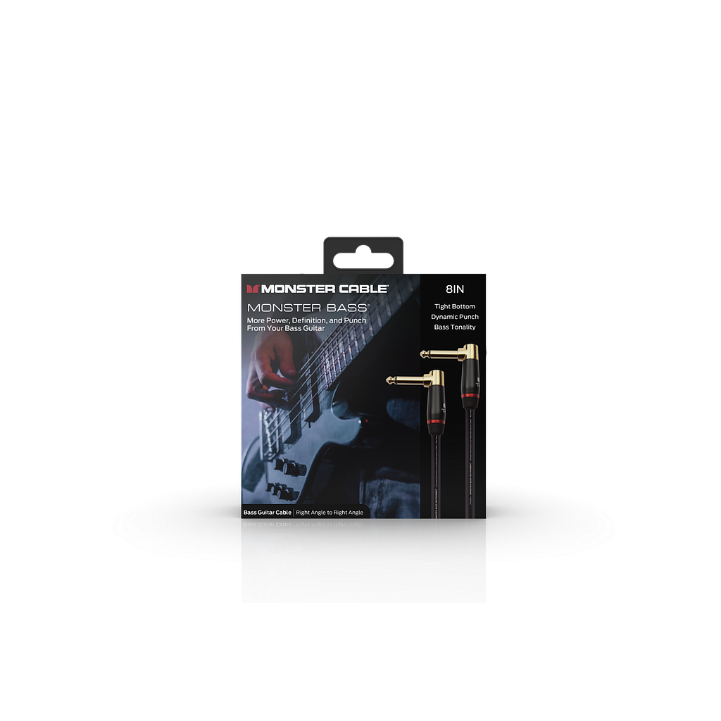 Monster® Prolink Monster Bass™ Instrument Cable - Jack Mâle Coudé vers Jack Mâle Coudé PATCH 0,2m