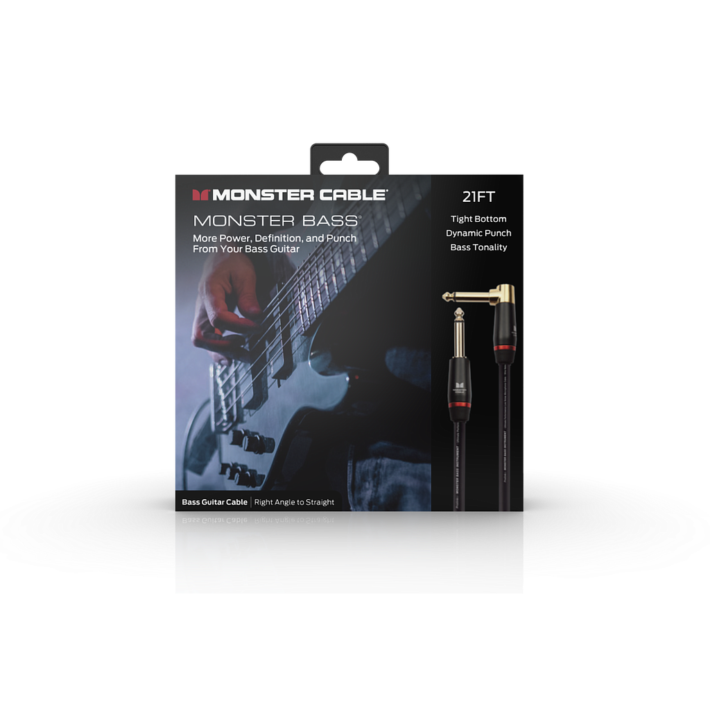 Monster® Prolink Monster Bass® Instrument Cable - Right Angle to Straight