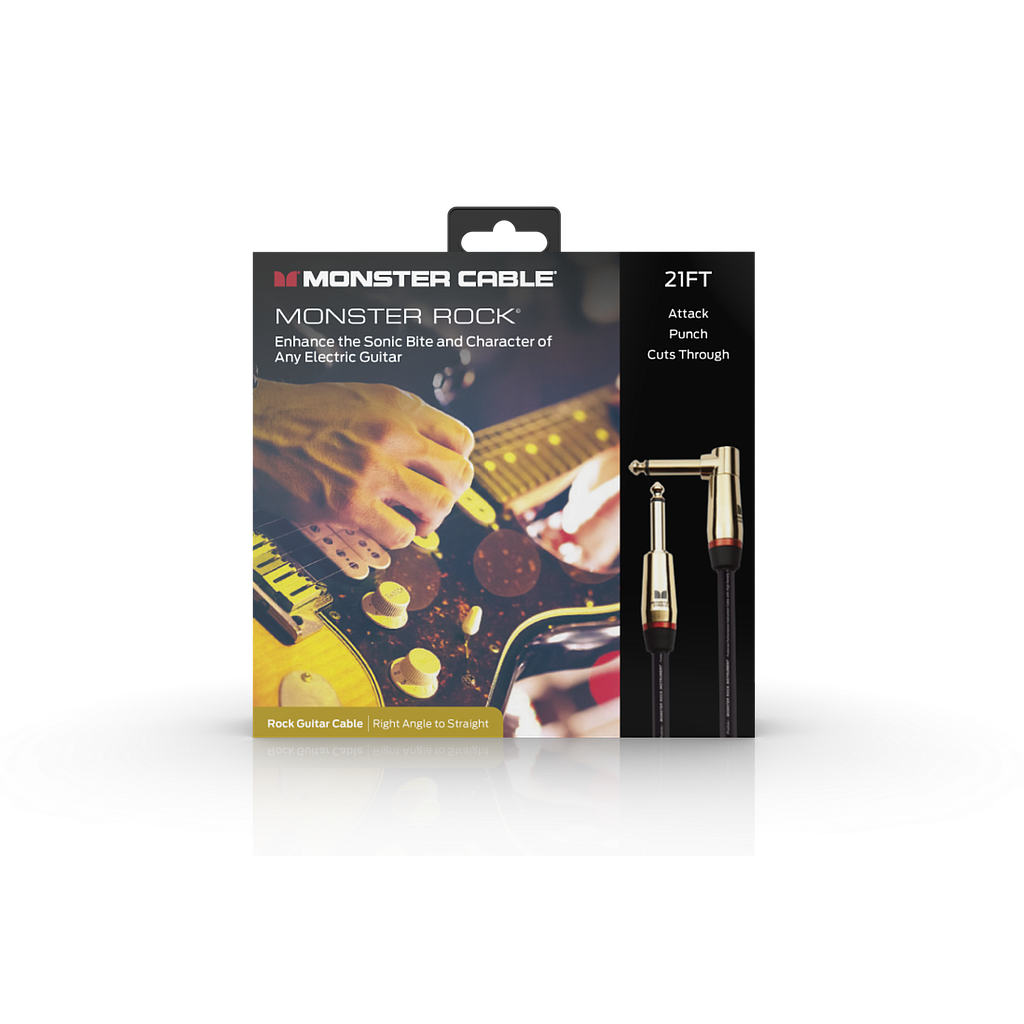 Monster® Prolink Rock Instrument Cable - Jack Mâle vers Jack Mâle Coudé 6,40m