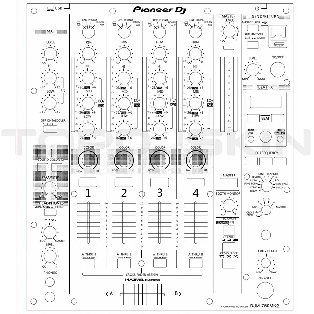TOPDJSKIN PIONEER DJM750MK2