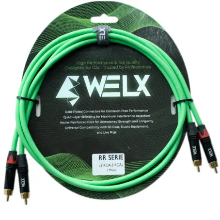 WELX RR - 2m (pair) [X2 RCA / X2 RCA] Green
