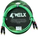 WELX RR - 2m (pair) [X2 RCA / X2 RCA] Green