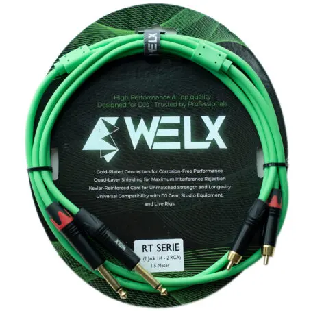 WELX RT - 1.5m [X2 RCA / X2 TS] Green