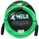 WELX CC BALANCED - 3m [1pcs) [X1 XLR-m / X1 XLR-f] Green