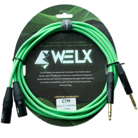 WELX CTM BALANCED (1.5m) [X2 XLR-M / X2 TRS] Green