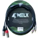 WELX CR 1.5m (1pcs) [X2 RCA-M / X2 XLR-m]Black