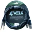 WELX CTM BALANCED (1.5m) [X2 XLR-M / X2 TRS] Black