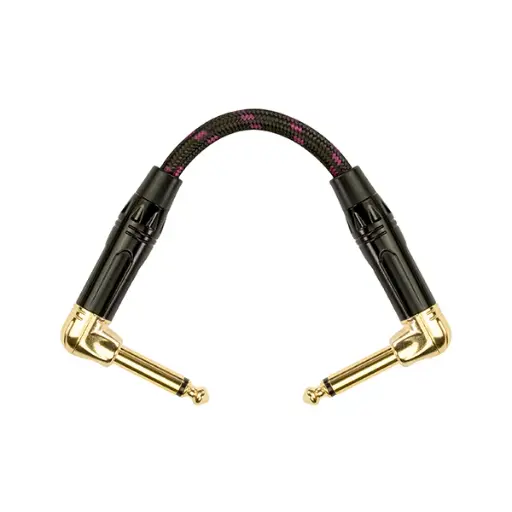[233474] Monkey Banana Solid Link Instrument cable - Jack TS 6,3mm / Jack TS 6,3mm / 10cm