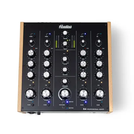 [HL90121] HEADLINER R4 4-Channel Rotary DJ-Mixer HL90121#