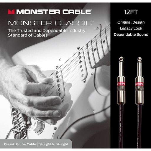 [600645-00] Monster® Prolink Monster Classic™ Instrument Cable - Straight to Straight