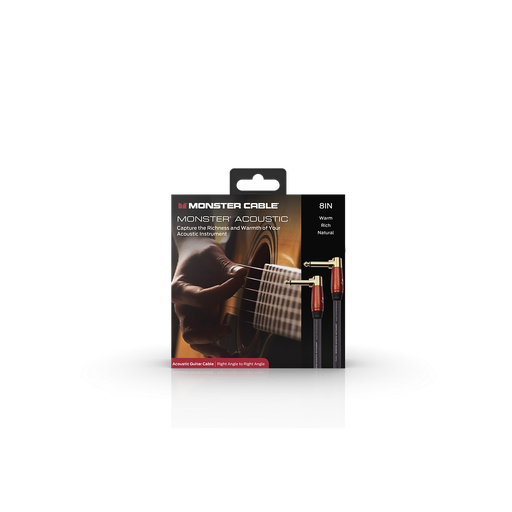 [600552-00] Monster® Prolink Monster Acoustic™ Instrument Cable - Jack Mâle Coudé vers Jack Mâle Coudé PATCH 0,2m