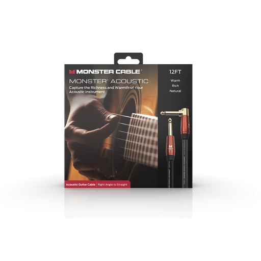 [600557-00] Monster® Prolink Acoustic Instrument Cable - Right Angle to Straight