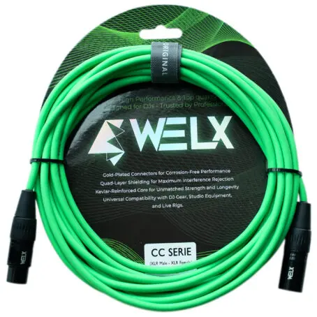 [WELXgwscrpbs] WELX CC BALANCED - 6m (1pcs) [X1 XLR-m / X1 XLR-f] Green