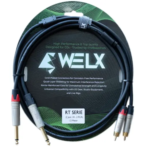 [WELX70fi1xdw] WELX BLACKWAVES  RT 1.5m  [X2 RCA / X2 TS] Black