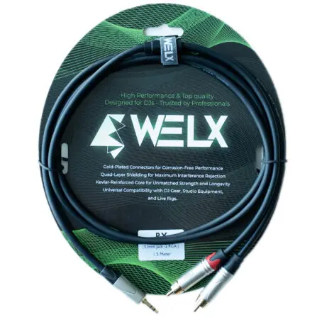 [WELXj064ghit] WELX  RX 1.5m  [X2 RCA / X1 Mini TRS]Black