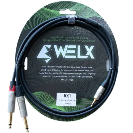 [WELXkn3kojz2] WELX RXT 1.5m  [X2 TS / X1 Mini TRS]Black