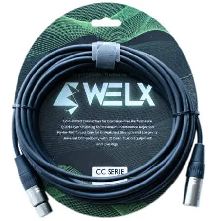 [WELX60x14yxo6m] WELX BLACKWAVES  CC BALANCED - 6m (1pcs) [X1 XLR-m / X1 XLR-f] Black