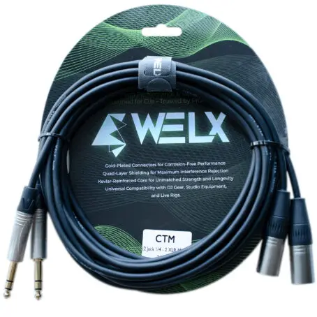 [WELXgvw3wgea] WELX CTM BALANCED (1.5m) [X2 XLR-M / X2 TRS] Black