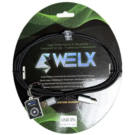 [WELXw1hermfl0] WELX USB R5 / USB A / USB B - 1.5m Black