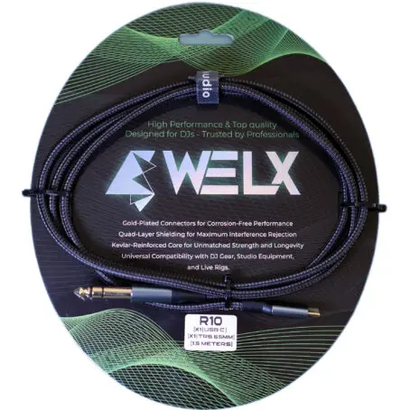 [WELXejzob61qR9-1] WELX USB R10 [C/TRS 6.5mm – 1.5m]
Black