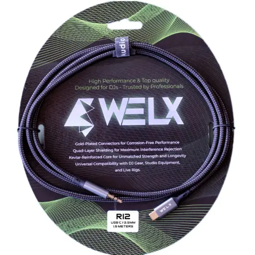 [WELXR12] WELX USB R12 [C/TS 3.5mm – 1.5m]
Black