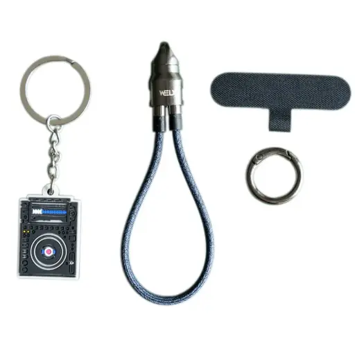 [WLXF3] WELX USB F3  / C-C /  FLAT- SPLIT / Lanyard  / 22cm Darkblue